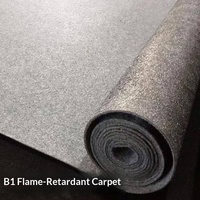 Großhandel Klasse B1 Flammhemmender Feuerfester Einfarbiger Polyester Kommerzieller Verdickter Wand-zu-Wand-Teppich für Hotels Büros