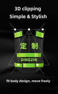 Gilet ad alta visibilità con rete da pesca luminosa giacca riflettente in rete per abbigliamento riflettente giubbotto di sicurezza giubbotti da corsa Logo personalizzato - Product Image 5