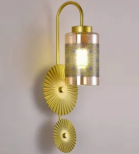 Nieuwe Bronzen Kleur Moderne Flexibele Wandlamp Decoratieve Glazen Wandlamp/Licht Voor Woonkamer En Hotel (B418-1W)