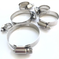 Abrazadera de manguera tipo americano para protección contra incendios, de acero inoxidable completo, 201, ajustable, con accionamiento de tornillo sin fin, para tuberías, de alta resistencia, para sistemas de extinción de incendios