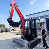 Mini-excavatrice sur chenilles 1,8t avec moteur Bosch Rexroth Hydraulics, débroussailleuse, moteur diesel, livraison gratuite, certifiée CE/EPa