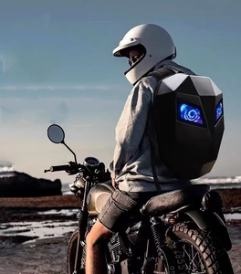<span class=keywords><strong>Sac</strong></span> à dos lumineux LED pour <span class=keywords><strong>moto</strong></span> avec panneau solaire étanche en PVC et ABS, personnalisable, pour casque de motard - Product Image 5