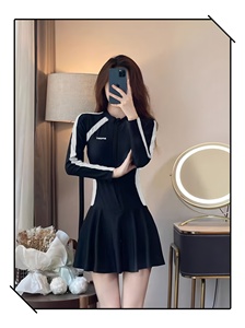 <span class=keywords><strong>Maillot</strong></span> <span class=keywords><strong>de</strong></span> <span class=keywords><strong>bain</strong></span> une pièce imprimé uni pour femme, nouvelle collection été 2026, manches longues, protection solaire, coupe conservatrice, <span class=keywords><strong>amincissant</strong></span>, dissimulant le ventre, grandes tailles XXL - Product Image 2