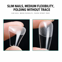 Fourniture en gros de capsules d'ongles en gel souple, plusieurs formes, sans lime, à couverture complète pour extension, avec boîte