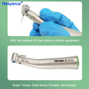 Fresa dental de fibra óptica de baja velocidad para implantes, con contra-ángulo de anillo verde multiplicador 20:1, turbina de aire XSG20L - Product Image 4