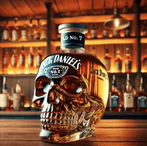 Bán Buôn 300Ml Vui Pháp Bulldog Whiskey Chai Có Sẵn Dán Con Chó Vịt Mèo Xe Skull Hình Dạng Chai Thủy Tinh Với Nút Chai - Product Image 4
