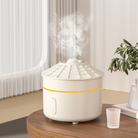 Diffuseur d'aromathérapie mini en plastique à LED 3 couleurs 180 ml, humidificateur d'air ultrasonique USB mécanique de table pour la maison 40 dB - Grande Vente