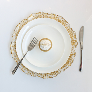 Assiettes de présentation dorées <span class=keywords><strong>Tuekey</strong></span> Reef pour mariages et réceptions - Product Image 6