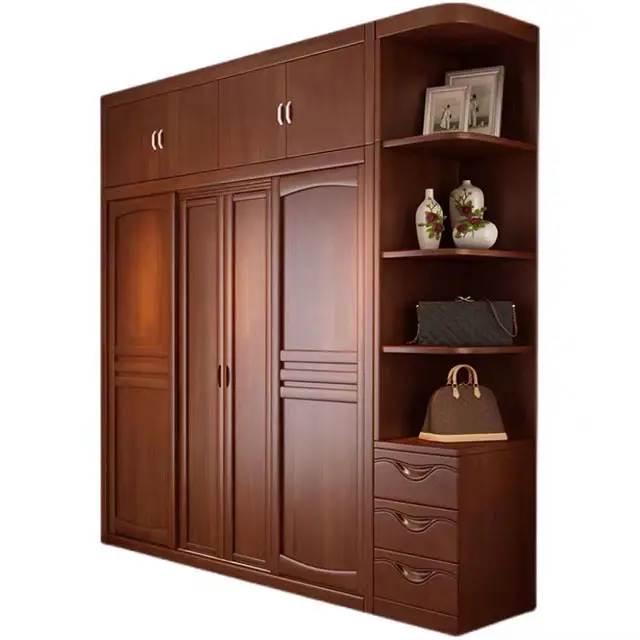 HZ Modern Wardrobe Wooden Walking Closet Bedroom Customized Wardrobe Cabinet