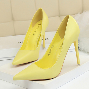 Korean Style Fashionable Simple Women's Shoes Slimming High Heels Thin Heel Super High Heel Shallow <b>Pointed</b> Sexy Single Shoes - Product Image 2