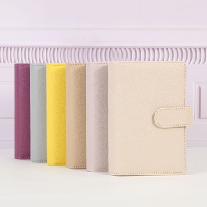 Hongbo tốt nhất người bán 35 màu A6 Pebble da Chất kết dính Ví 30mm vàng ngân sách Vòng Fly Leaf Coin Pouch chất lượng nộp hồ sơ sản phẩm - Product Image 6