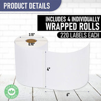 Autocollant en vinyle auto-adhésif vierge, étiquette de transfert thermique imperméable, rouleau jumbo pour la promotion et l'utilisation en supermarché