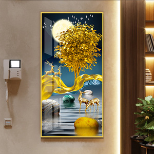 Pesce di porcellana di cristallo della decorazione della parete dell'ufficio dell'hotel domestico con la pittura di vetro della - Product Image 4