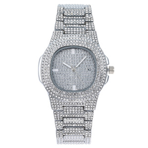 <span class=keywords><strong>Orologio</strong></span> al Quarzo Rotondo Hip Hop Multicolore in Lega con Strass Luccicanti per <span class=keywords><strong>Donna</strong></span> e Uomo, Prezzo all'Ingrosso di Fabbrica - Product Image 2