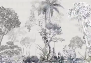 Papier peint en soie léger de luxe en français <span class=keywords><strong>noir</strong></span> <span class=keywords><strong>blanc</strong></span> <span class=keywords><strong>jungle</strong></span> forêt tropicale imprime imperméable pour hôtels restaurants séjours chez l'habitant - Product Image 4