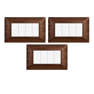 Placas de pared de plástico Gloca, paquete de 3, bronce satinado, 4 unidades, uso residencial - Product Image 1