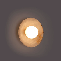 Lampe murale décorative intérieure en cuivre avec base en marbre naturel moderne pour la décoration de la chambre et du salon