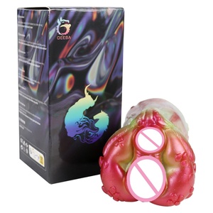 GEEBA Dual Channel Realistic Horse Male Aircraft Cup All Access Soft Silicone <b>Masturbator</b> Penis Exercise Sex Toy for Adult 18+ - Product Image 5