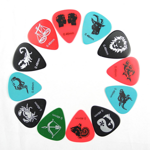 Logo de marque personnalisé impression de médiators de guitare perle solide fabricant de médiators de guitare accessoires vierges - Product Image 1