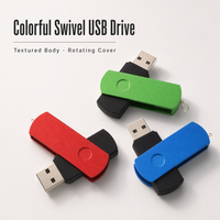 Flashdisk USB Logam Putar Murah Grosir Custom 4GB 8GB 16GB 32GB Pendrive Promosi Bisnis Iklan Grosir Thumb Drive