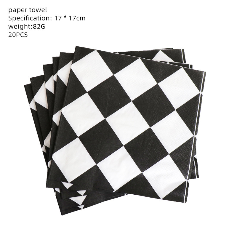 Black-20pcs paper napkin