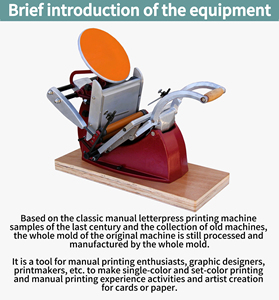 Piccola Macchina Tipografica Manuale <span class=keywords><strong>per</strong></span> Progetti Artigianali e Uso Educativo - Product Image 5