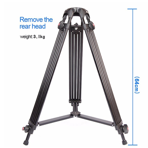 Trépied professionnel Jie Yang JY0606 pour appareil photo reflex avec tête amortie 75 mm compatible <span class=keywords><strong>Manfrotto</strong></span> - Product Image 3