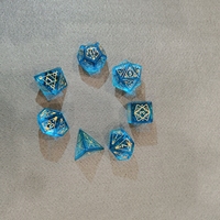 Dés de pierres précieuses Prisme arc-en-ciel personnalisé en verre DND Gem Dice 16mm D6 Stone Polyhedral Dice Set Glass Labrdorite