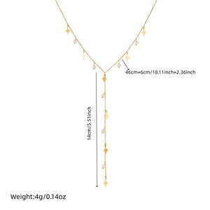 Stylish Gold Plated Star Faux Pearl Pendant Chain Necklace For Daily Wear Gift - Product Image 5