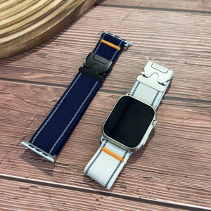 สายนาฬิกาไนลอนแบบปรับได้สำหรับ Apple IWatch Ultra 49 มม. 41 42 45 40 44 สายรัดข้อมือแบบผ้าพร้อมตัวล็อคโลหะแบบปลดเร็ว - Product Image 3