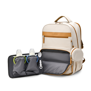 Stilvolle, maßgeschneiderte Nylon-Reisetasche für Mütter, wasserabweisender Wickelrucksack mit Reißverschluss, modische, tragbare Wickeltasche mit Schriftzug - Product Image 5