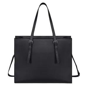 High Quality Black Business Briefcase, Luxury Laptop Shoulder Satchel Leisure Bag(Black)