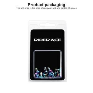 RIDERACE 12PCS Bicicleta Disco Freio Rotor Parafusos T25 M5x10mm MTB Bicicleta Liga De Aço Do Freio A Disco Rotor Antiderrapante Parafusos De Fixação Coloridos - Product Image 2