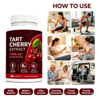 Suplemen Kesehatan Sendi dan Penyeimbang Asam Urat Ekstrak Ceri Tart 3600mg Siap Kirim 60 Kapsul Campuran Sehat