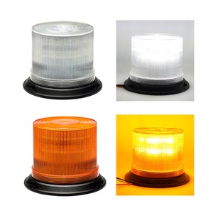 Feu d'avertissement transparent bicolore <span class=keywords><strong>blanc</strong></span> ambré Le dôme extérieur lisse permet de protéger la lentille intérieure Base en aluminium de la balise d'avertissement robuste - Product Image 3
