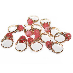Bague en pierre originale en cristal naturel, bague circulaire en pierre naturelle enroulée à la main - Product Image 4