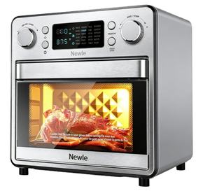 Nueva Freidora de Aire Cuadrada Newle de 15L, 1600W, Acero Inoxidable, Horno Tostador de Convección 24 en <span class=keywords><strong>1</strong></span>, Moderna, con Pantalla Digital LED, 230C Máx., <span class=keywords><strong>1</strong></span> Año de Garantía - Product Image 1