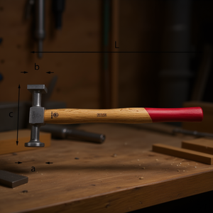 Martillo 393 de 16 oz con cabeza de acero y mango de madera para trabajos en metal y carpintería - Product Image 3