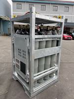 Support de stockage robuste pour 4x4 unités de 16 bouteilles de 50L en acier au carbone pour cylindres d'azote liquide, pour plateformes offshore, garantie 1 an