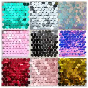 Wedding Party Parti Decor Shimmer Wall Backdrop Decorations 30*30cm Shimmer Sequin Wall Panel Party Sequin Backdrop