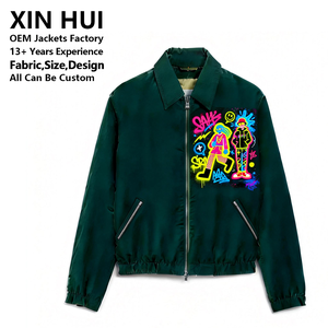 Chaqueta de Piloto Personalizada al por Mayor para Hombre, Modelo 2026, Sólida, Cortavientos, Impermeable, Ecológica, de Invierno, con Cuello Alto y Logotipo Frontal, de Poliéster - Product Image 1