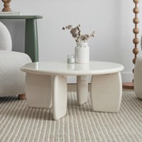 Table basse en métal à 2 niveaux, moderne, imitation marbre blanc, bois, pour salon