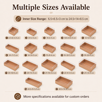 Petite boîte cadeau en kraft avec couvercle transparent, emballage personnalisé recyclable pour bijoux, savon, biscuits, bougies et cadeaux