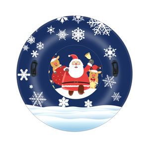 Tubo inflable para la nieve de 42 pulgadas, resistente, para niños y adultos, juguete acuático con diseño de Papá Noel. - Product Image 1