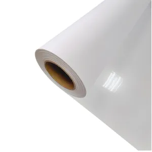 100mic 120g colle amovible haute viscosité imprimable rouleau de vinyle auto-adhésif blanc brillant mat Eco solvant matériel publicitaire