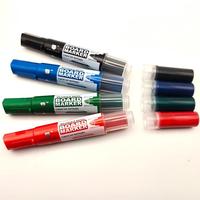 Marqueurs effaçables à sec écologiques et rechargeables, faible odeur, stylo pour tableau blanc effaçable, lot de 4 couleurs avec pointe moyenne pour l'éducation