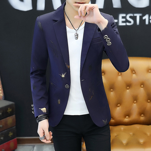 Traje de Chaqueta Masculino, Versión Coreana de la Tendencia Otoñal, Trajes Casuales Nuevos, Tops para Hombre, Traje Pequeño Elegante y Ajustado para Hombre - Product Image 5