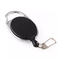 Porte-badge rétractable personnalisé en gros avec logo imprimé, en métal, pour porte-badges nominatifs et clips de cartes d'identité