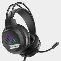 OEM grosir Headset Gaming berkabel Over-Ear dengan lampu LED dan peredam kebisingan mikrofon siap untuk dikirim-Model maks untuk DJ