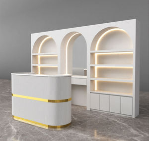 Étagère de présentation de parfums et cosmétiques moderne et écologique |   Vitrine de beauté de luxe, matériaux recyclables, éclairage LED |   Personnalisé - Product Image 5